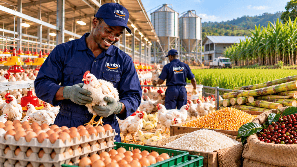 Poultry and crop farming under Jambo Agribusiness